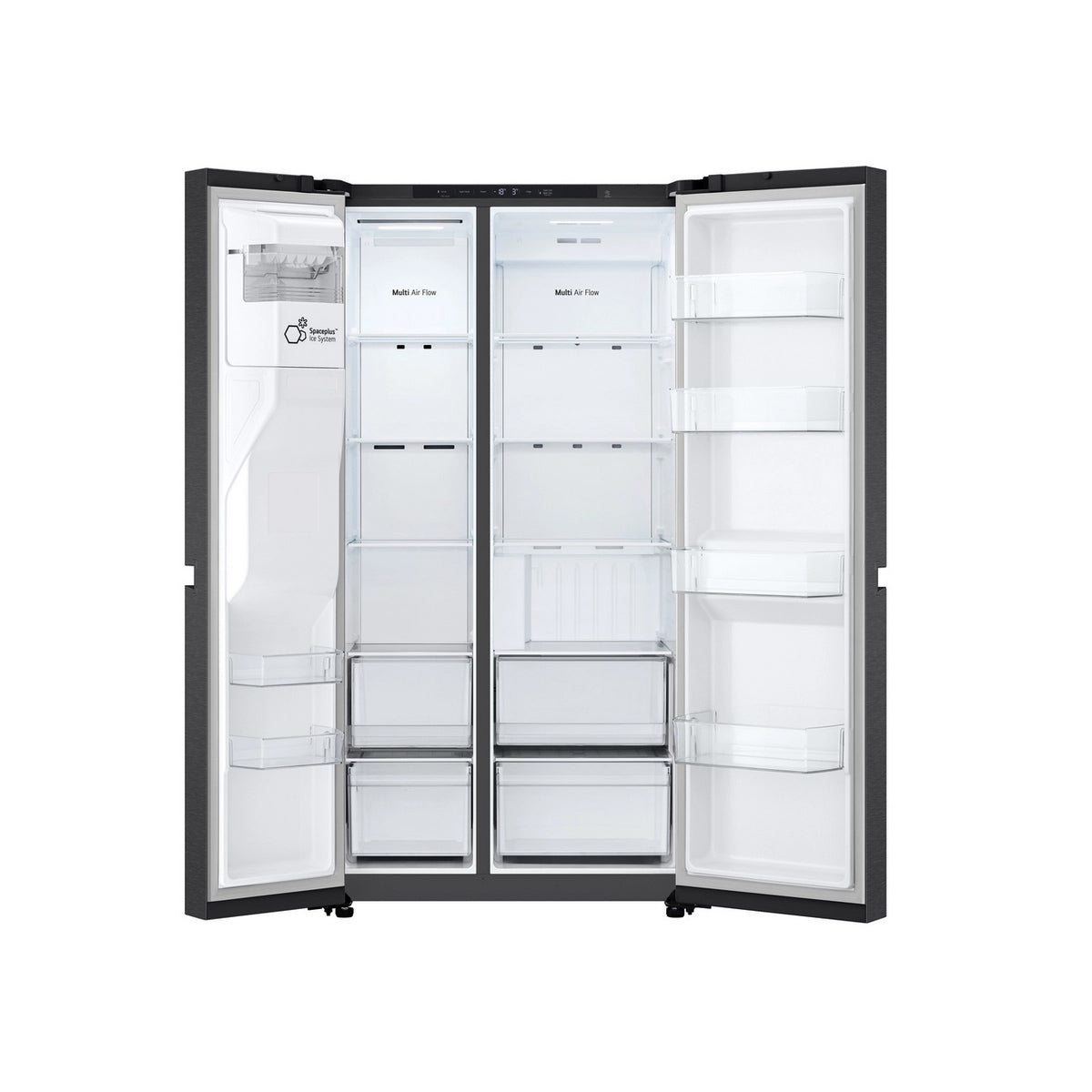 LG GSLC40EPPE 50/50 Freestanding Total No Frost American Fridge Freezer, 638 Litre, 91.3cm Wide - Matte Black