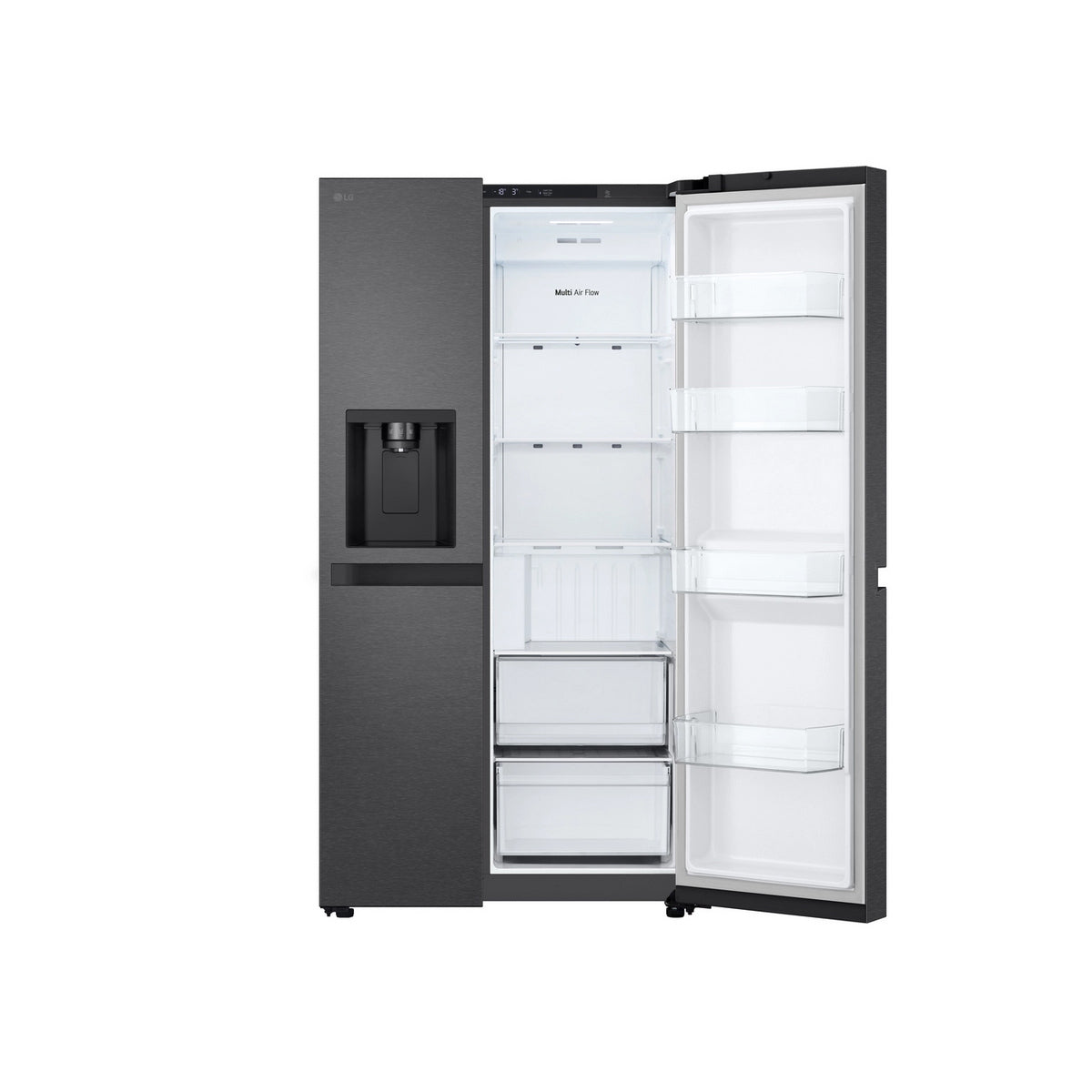 LG GSLC40EPPE 50/50 Freestanding Total No Frost American Fridge Freezer, 638 Litre, 91.3cm Wide - Matte Black