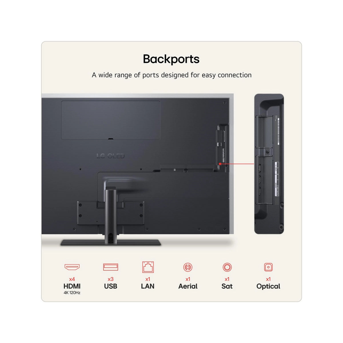 LG OLED55G66LS.AEK 55" 4K OLED evo AI Stand Version Smart TV - Satin Silver