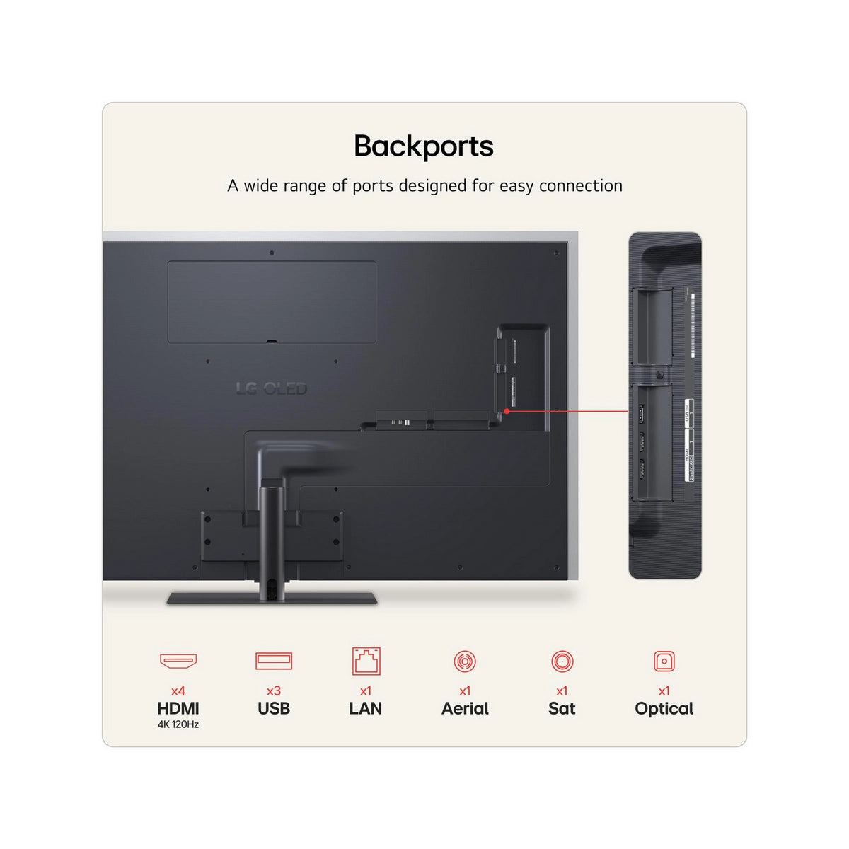 LG OLED65G66LS.AEK 65" 4K OLED evo AI Stand Version Smart TV - Satin Silver