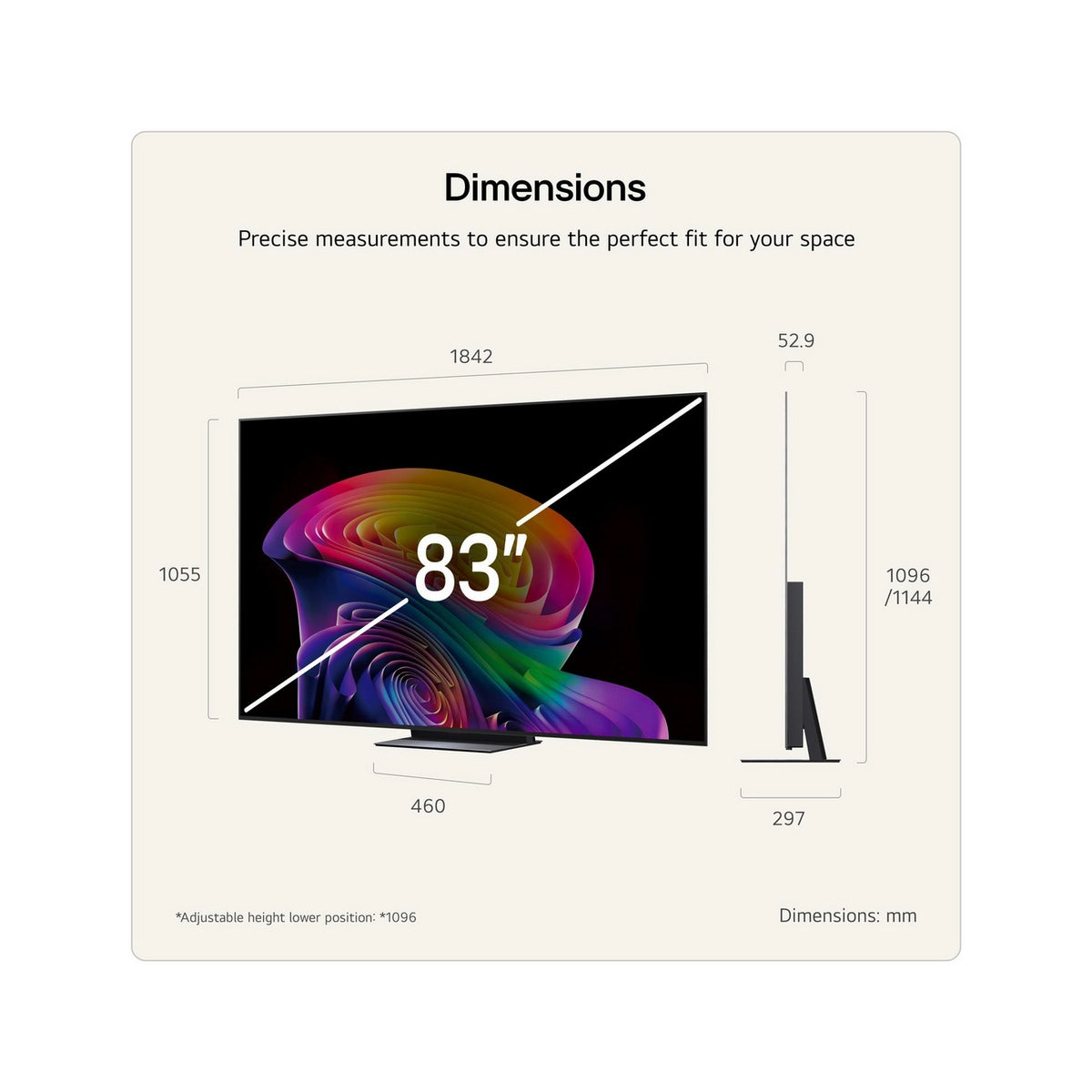 LG OLED83C66LB.AEK 83" 4K OLED Smart TV - Dark Titan Silver