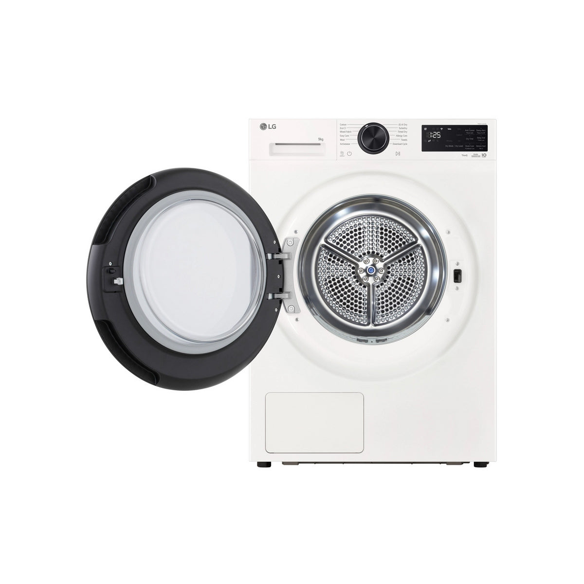 LG RHX5009TWB Series 5 9Kg Heat Pump Tumble Dryer, 60cm Wide - White