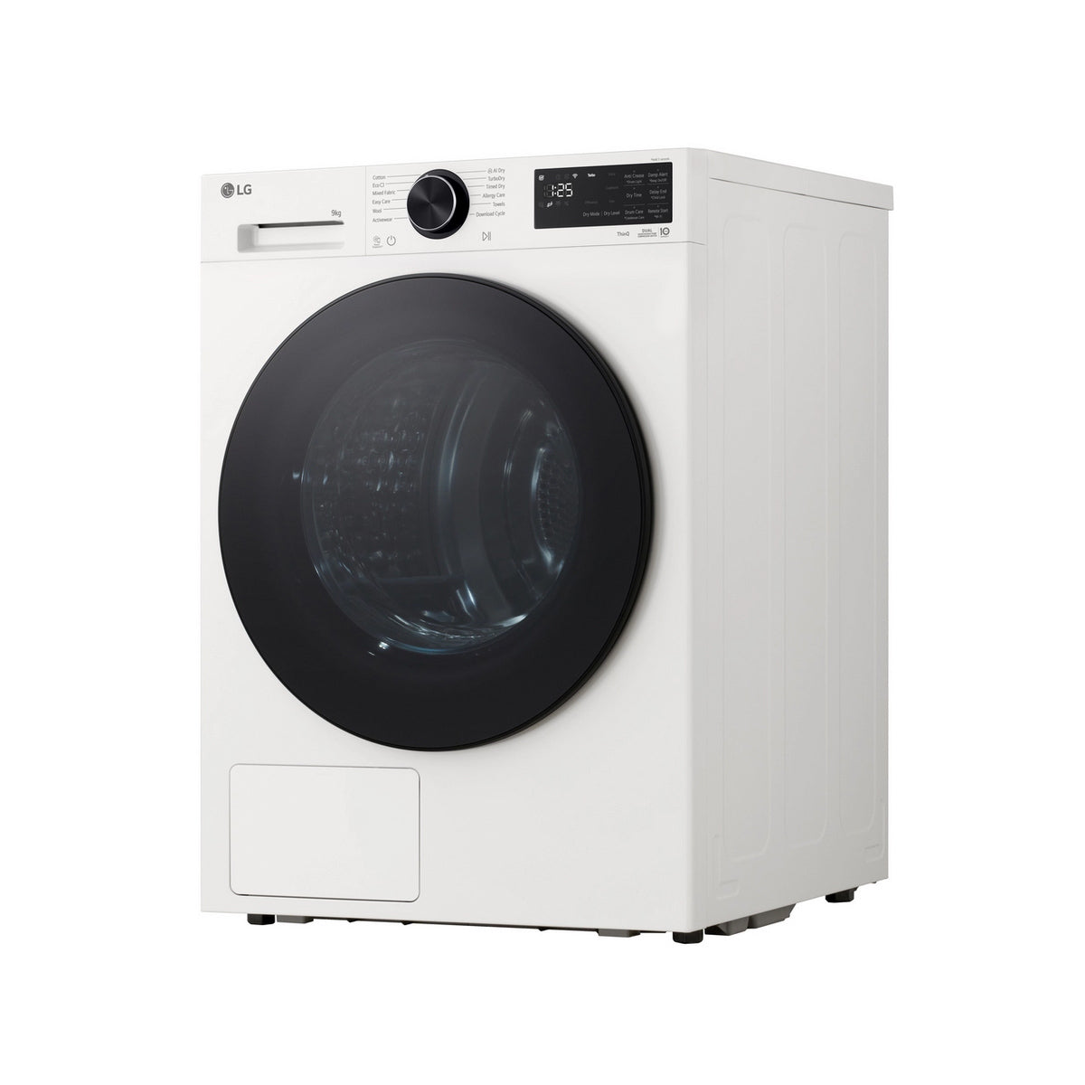 LG RHX5009TWB Series 5 9Kg Heat Pump Tumble Dryer, 60cm Wide - White