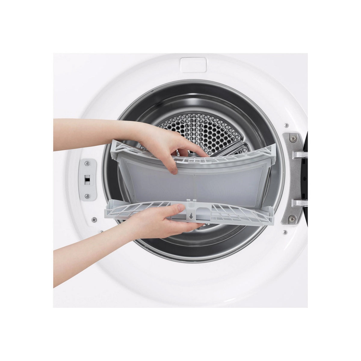 LG RHX7009TWB Series 7 9Kg Freestanding Heat Pump Tumble Dryer, 60cm Wide - White