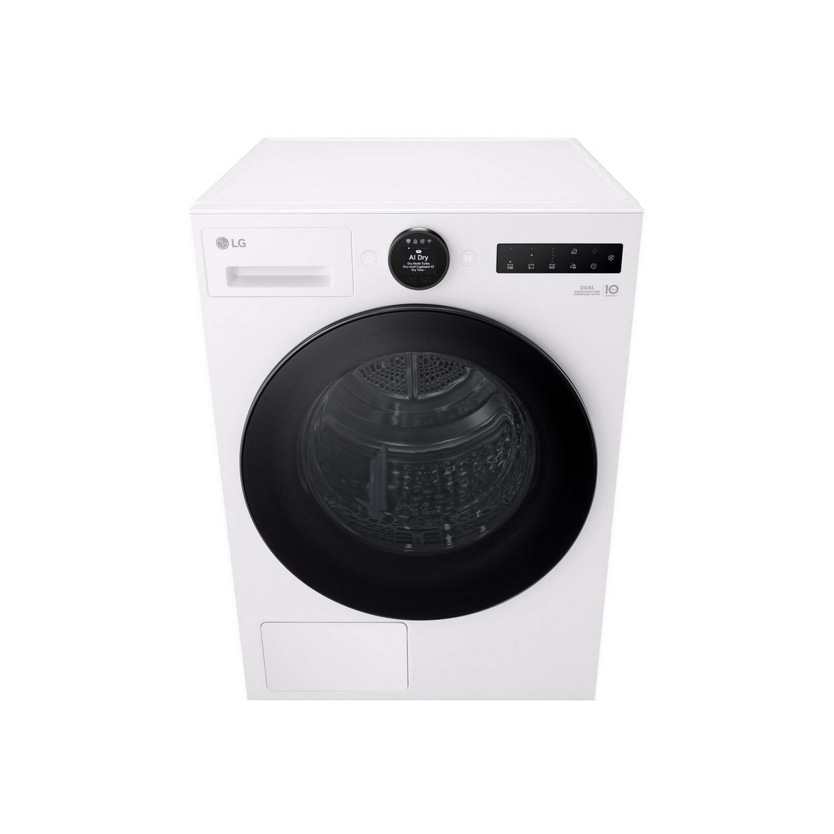 LG RHX7009TWB Series 7 9Kg Freestanding Heat Pump Tumble Dryer, 60cm Wide - White