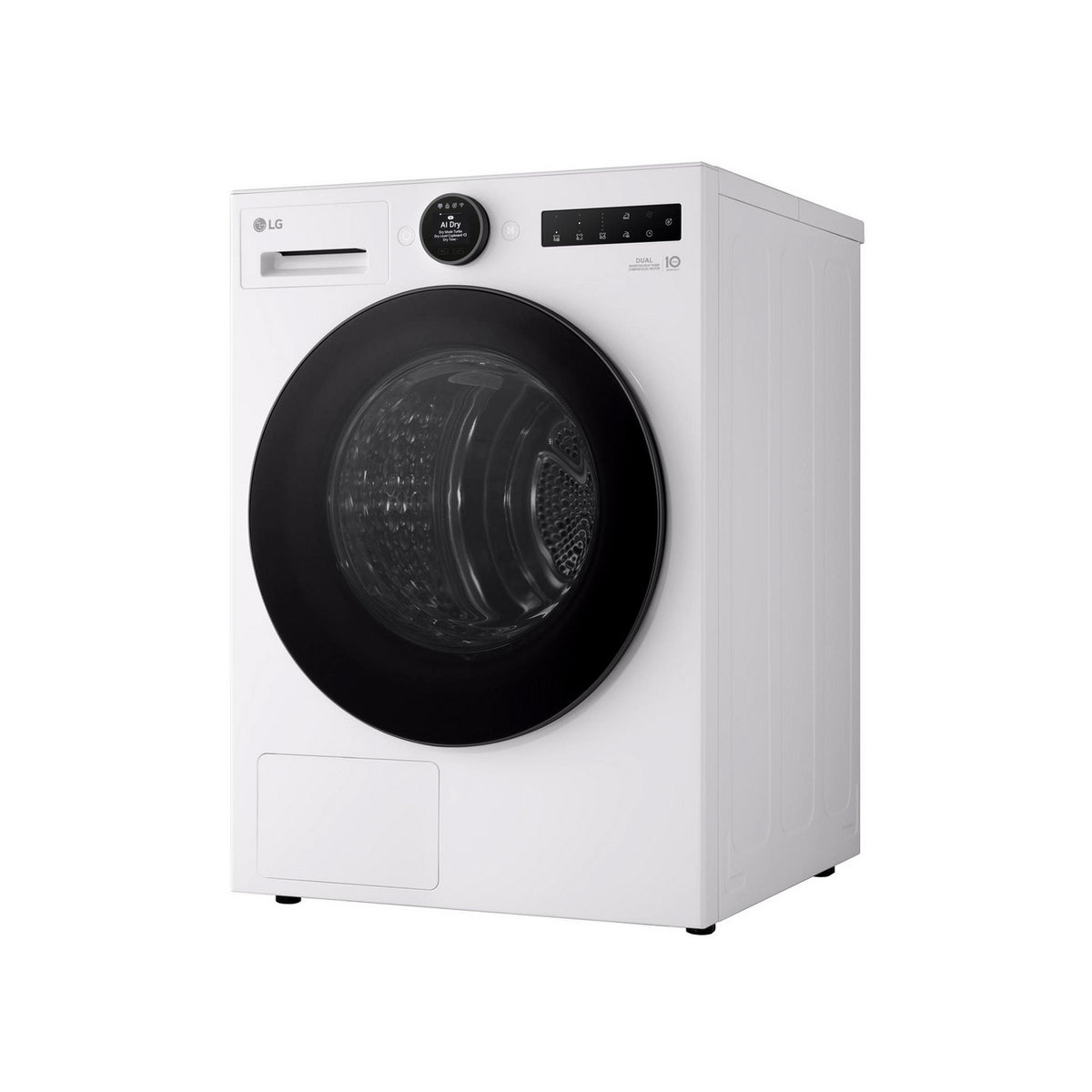 LG RHX7009TWB Series 7 9Kg Freestanding Heat Pump Tumble Dryer, 60cm Wide - White