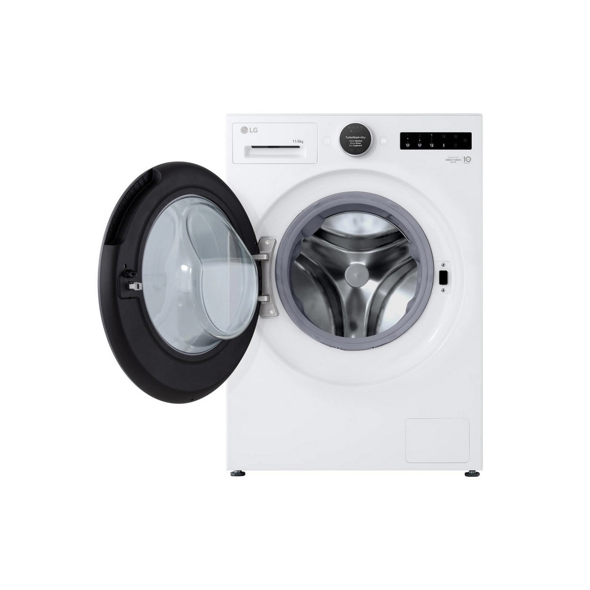 LG WHX9016TLC Series 10 11kg/6kg Freestanding Heat Pump Washer Dryer, AI Direct Drive, 60cm Wide - White