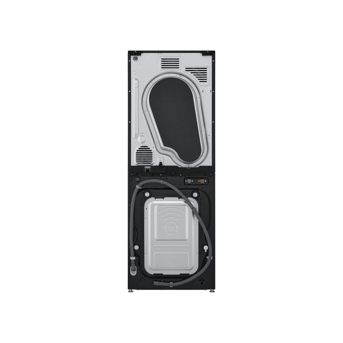 LG WT1210BBTN1 12kg/10kg Freestanding Wash Tower Design/Washer Dryer, 1400 Spin, 60cm Wide - Platinum Black