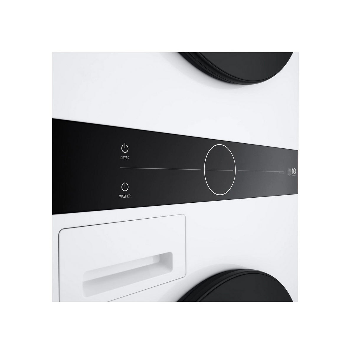 LG WT1210WWF 12kg/10kg Freestanding Washer Dryer Tower, 1400rpm, 60cm Wide - White