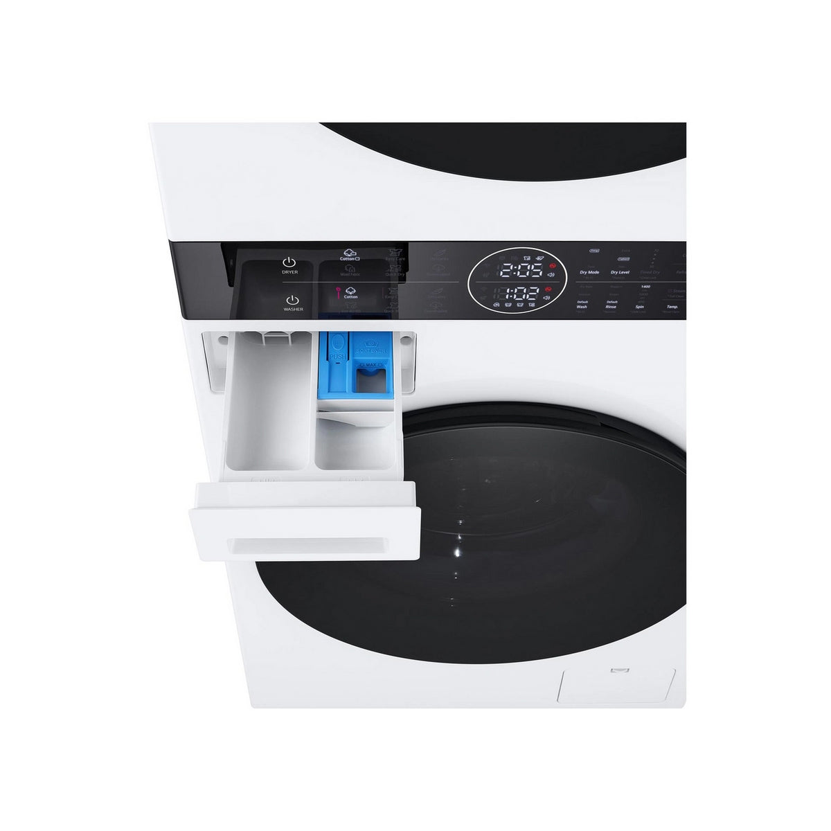 LG WT1210WWF 12kg/10kg Freestanding Washer Dryer Tower, 1400rpm, 60cm Wide - White