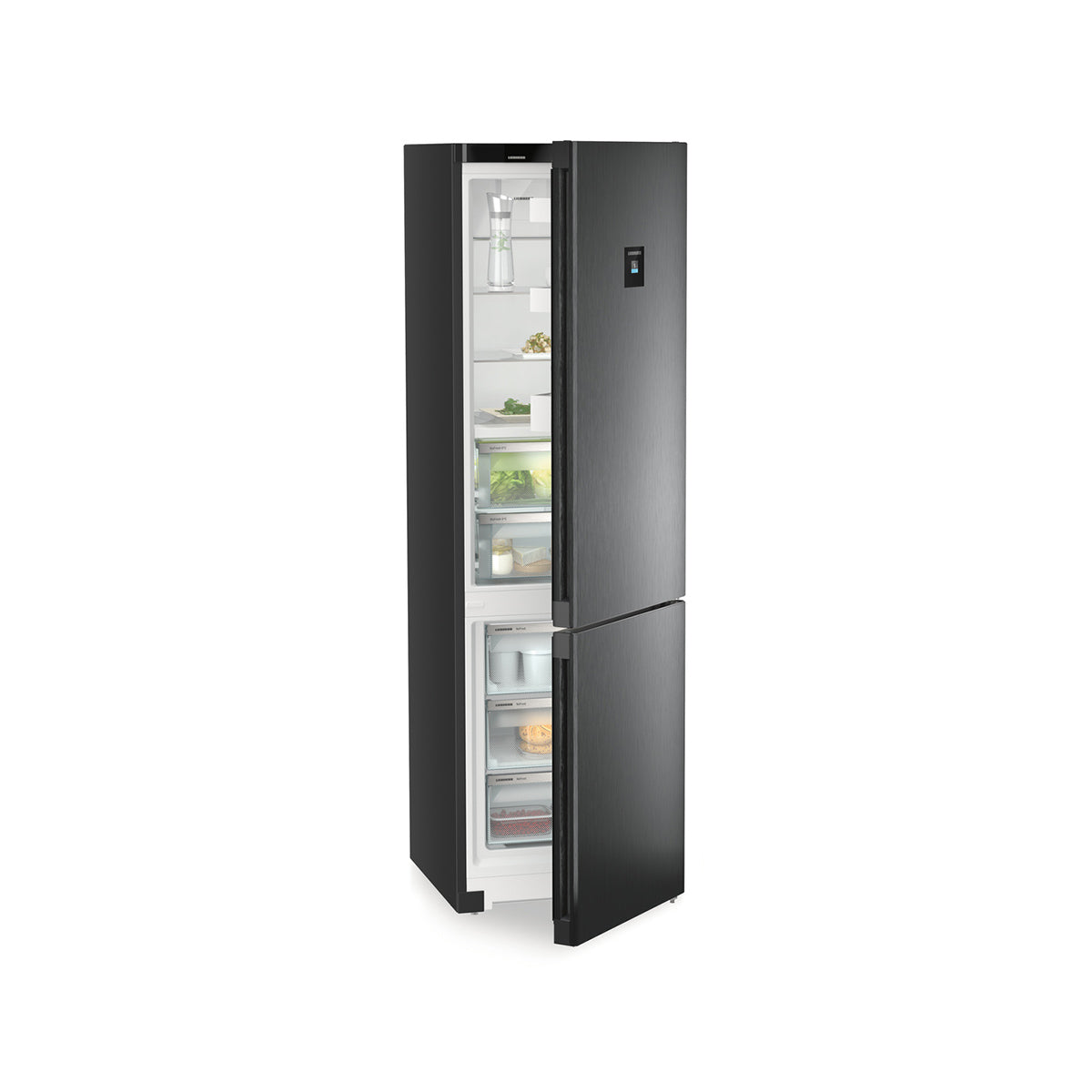 Liebherr CBNbdc 573i Plus Freestanding Fridge Freezer With BioFresh And NoFrost, 360 Litre, 59.7cm Wide - Black