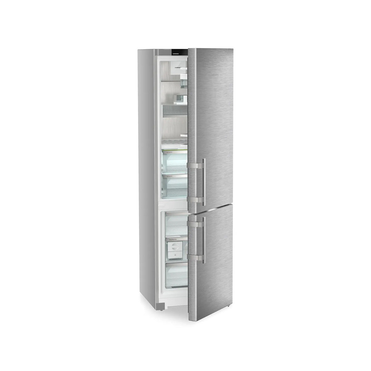 Liebherr CBNsda 575i Prime Freestanding Fridge Freezer With BioFresh And NoFrost, 362 Litre, 59.7cm Wide - Silver