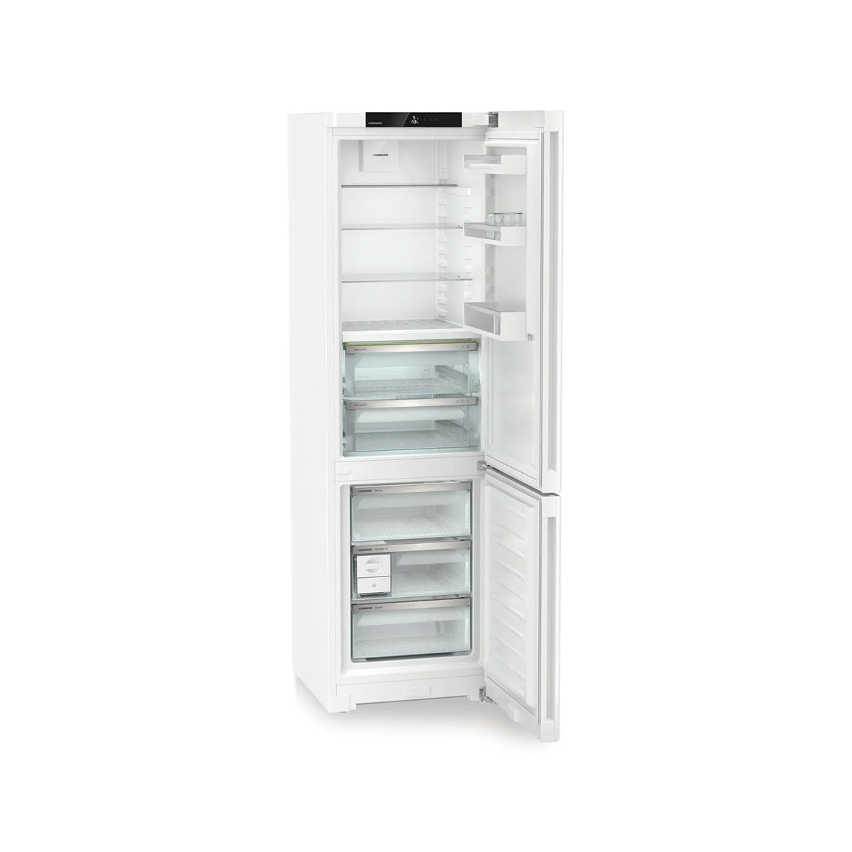 Liebherr CBNa 572i Plus Freestanding Fridge Freezer With BioFresh And NoFrost, 360 Litre, 59.7cm Wide - White