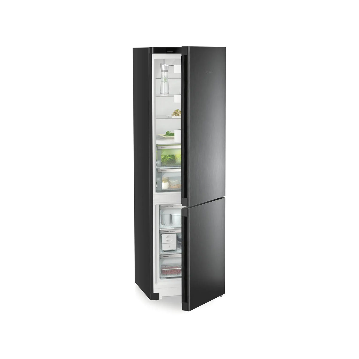 Liebherr CBNbda 572i Plus Freestanding Fridge Freezer With BioFresh And NoFrost, 360 Litre, 59.7cm Wide - Black