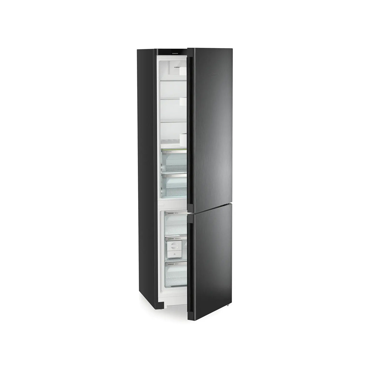 Liebherr CBNbda 572i Plus Freestanding Fridge Freezer With BioFresh And NoFrost, 360 Litre, 59.7cm Wide - Black
