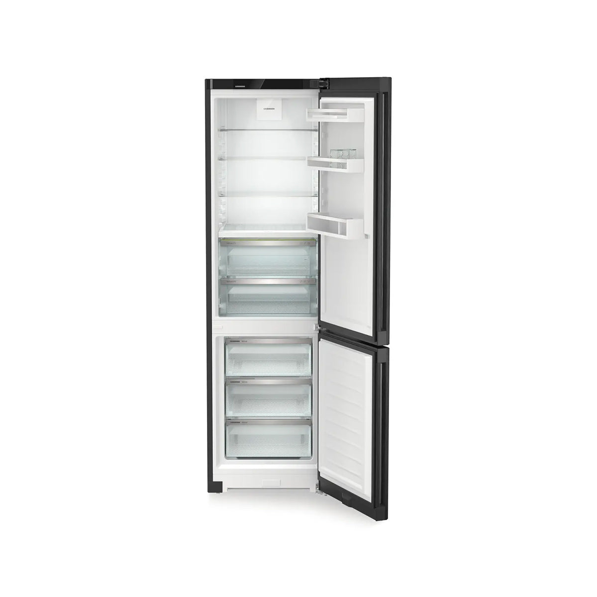 Liebherr CBNbdc 573i Plus Freestanding Fridge Freezer With BioFresh And NoFrost, 360 Litre, 59.7cm Wide - Black