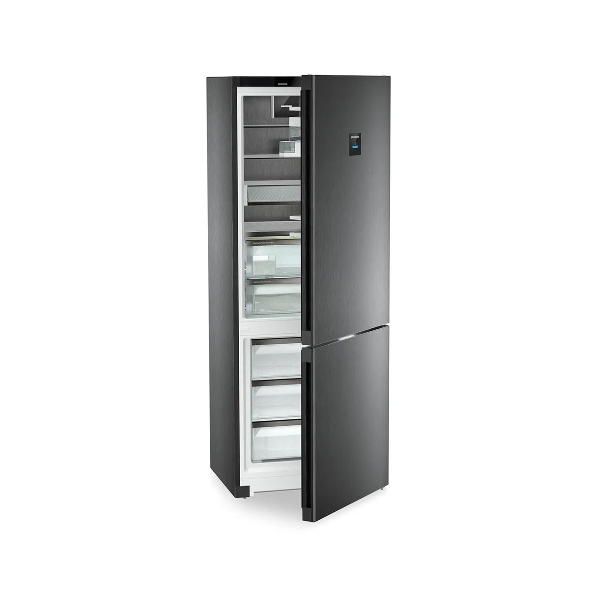 Liebherr CBNbsc 778i Peak Freestanding Fridge Freezer With BioFresh Professional And NoFrost, 473 Litre, 74.7cm Wide - BlackSteel