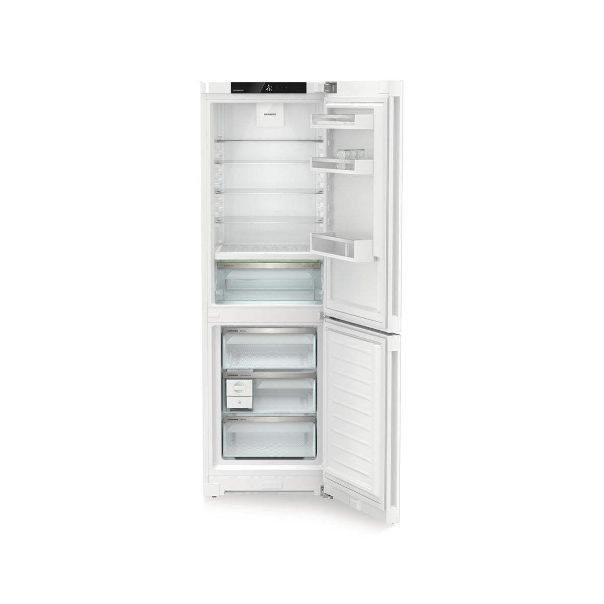Liebherr CBNc 5223 Plus Freestanding Fridge Freezer With BioFresh And NoFrost, 320 Litre, 59.7cm Wide - White