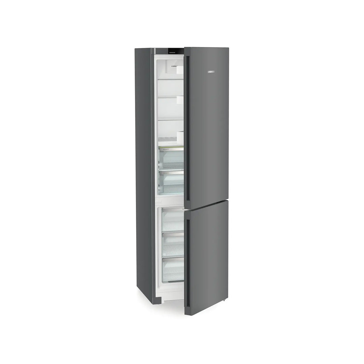 Liebherr CBNdgc 5723 Plus Freestanding Fridge Freezer With BioFresh And NoFrost, 360 Litre, 59.7cm Wide - Dark Grey