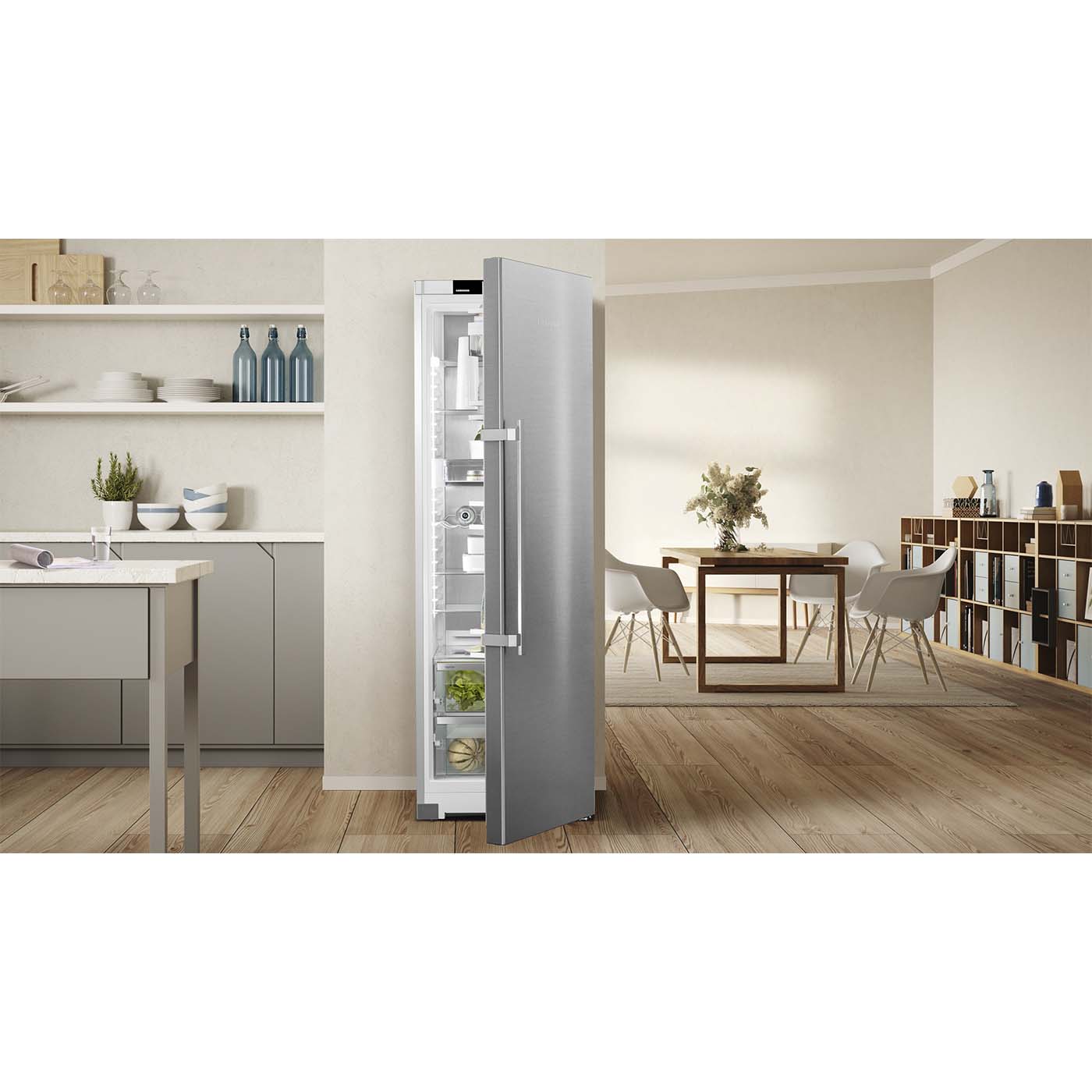 Liebherr CBNsda 572i Plus No Frost Fridge Freezer, 70/30, Steel Door, A Rated