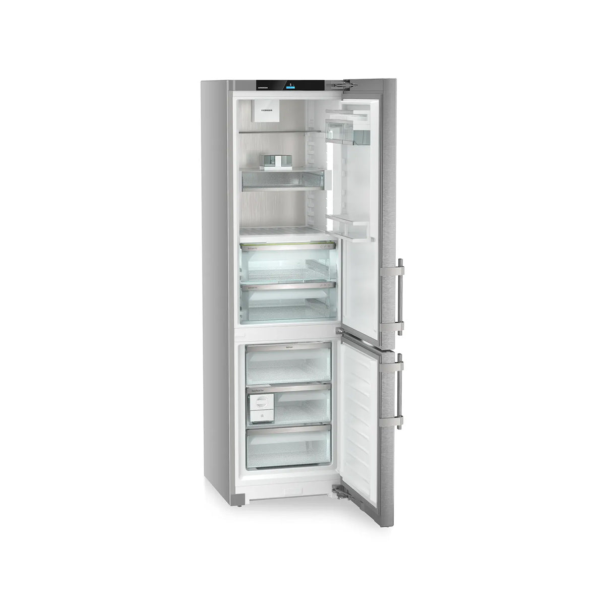 Liebherr CBNsda 575i Prime Freestanding Fridge Freezer With BioFresh And NoFrost, 362 Litre, 59.7cm Wide - Silver