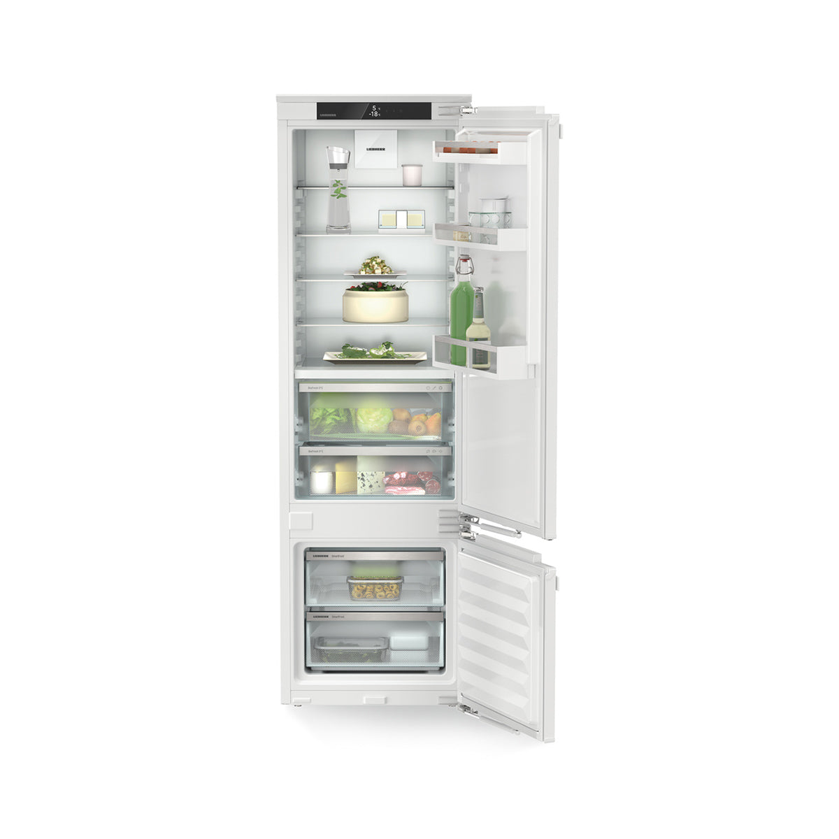 Liebherr ICBbi 5122 Plus Integrated Combined Fridge Freezer With BioFresh And SmartFrost, 255 Litre, Fixed Door - 55.9cm Wide