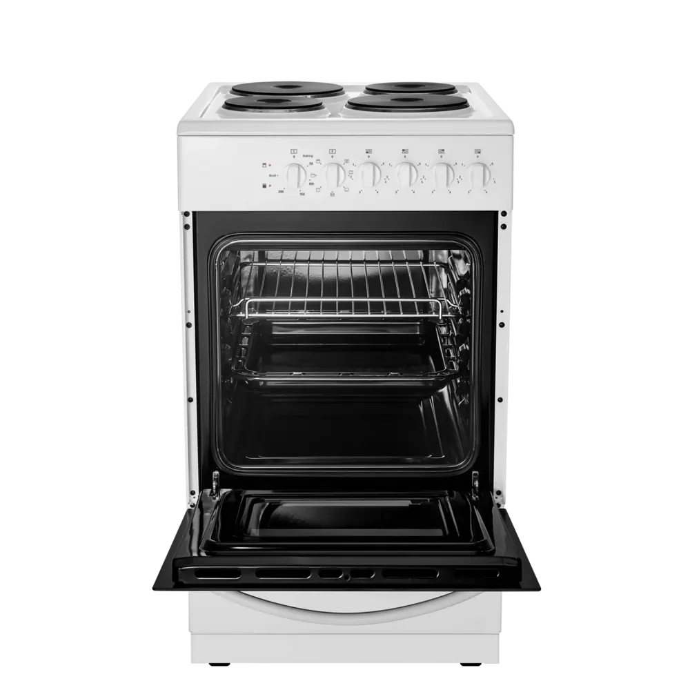 Midea MFO20DME4H109-WH 50cm Single Oven Electric Cooker with Solid Plate Hob, White