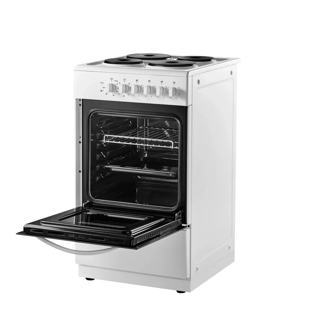 Midea MFO20DME4H109-WH 50cm Single Oven Electric Cooker with Solid Plate Hob, White
