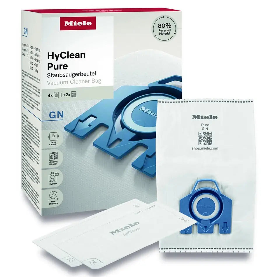 Miele GN HyClean Pure Vacuum Cleaner Dust Bags, Pack of 4