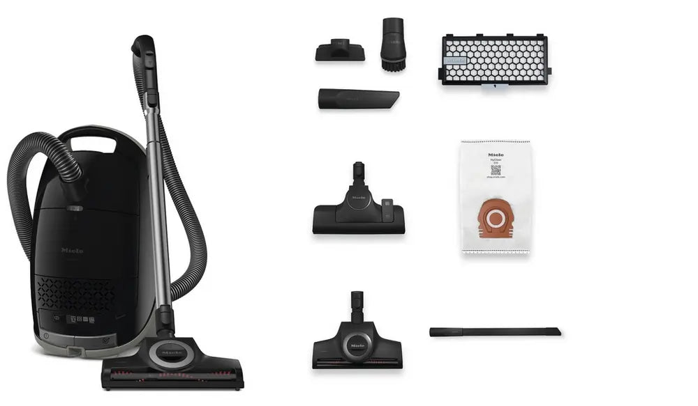 Miele GUARDM1 Cat & Dog Flex Bagged Cylinder Vacuum Cleaner, Obsidian Black