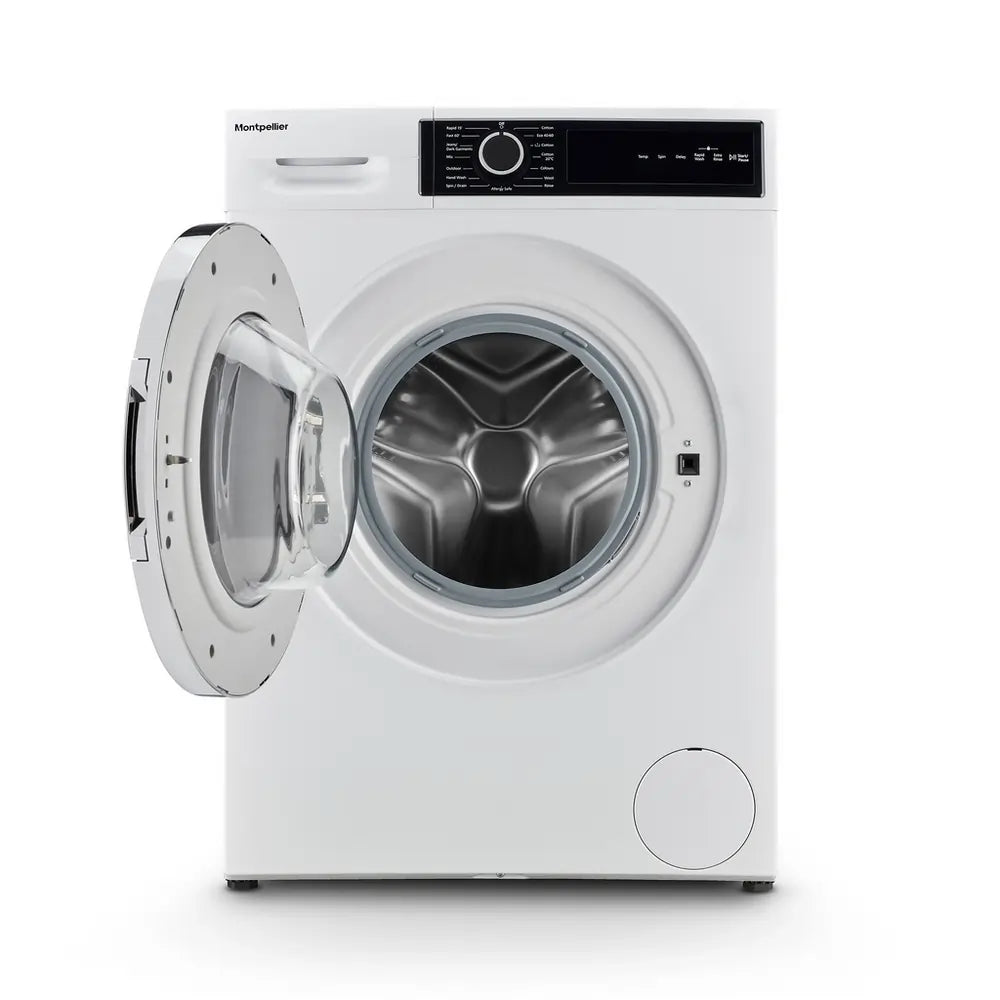 Montpellier MWM814BLW 8kg 1400 Spin Washing Machine, White - 72910636679541 