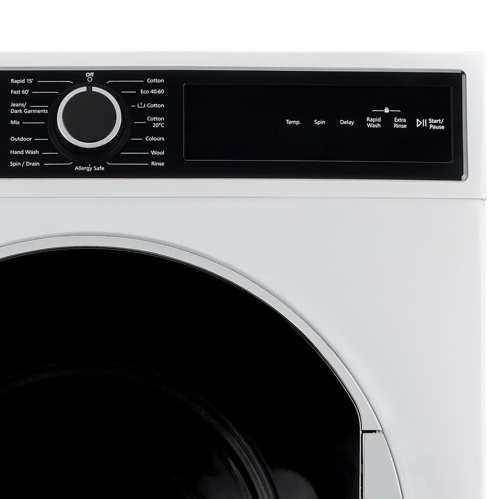 Montpellier MWM814BLW 8kg 1400 Spin Washing Machine, White - 72910636745077 