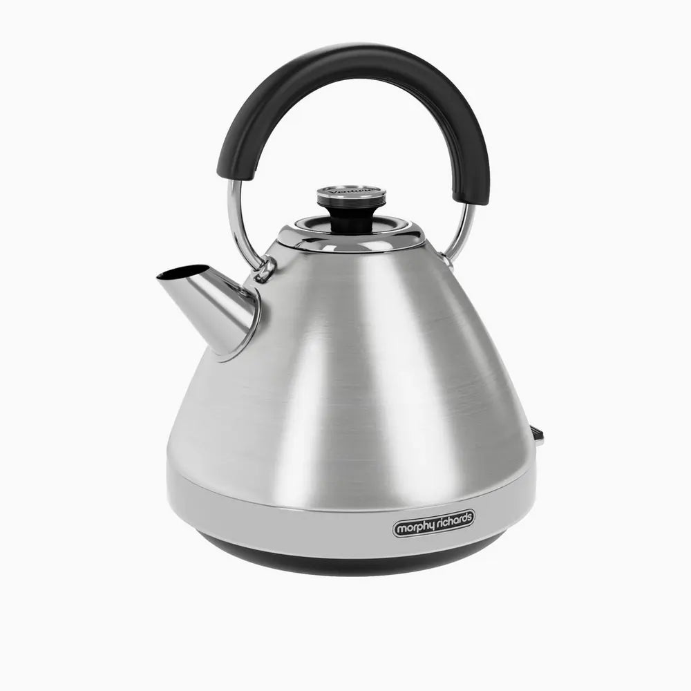 Morphy Richards Venture 100130 3kW 1.5 Litre Pyramid Rapid Boil Cordless Kettle, Brushed Stainless Steel - 73805230571893 