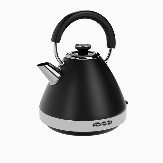 Morphy Richards Venture 100131 3kW 1.5 Litre Pyramid Rapid Boil Cordless Kettle, Black