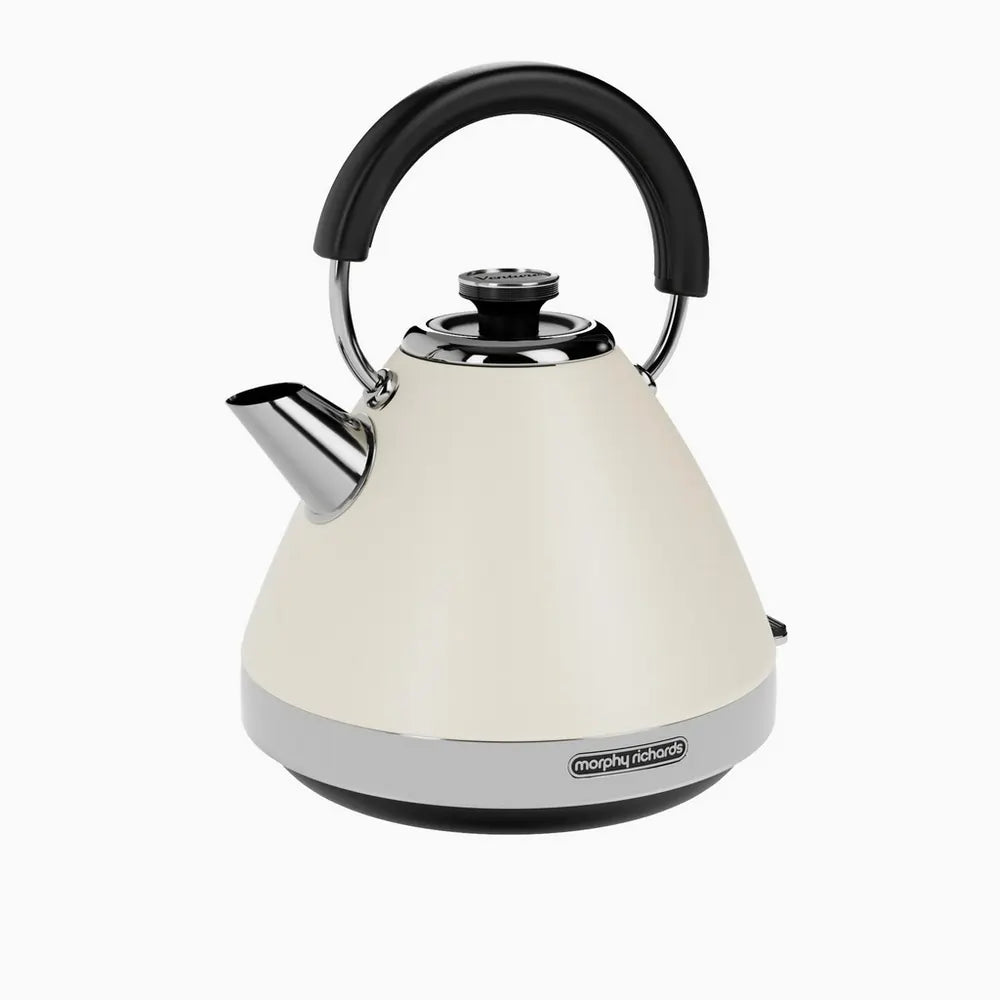 Morphy Richards Venture 100132 3kW 1.5 Litre Pyramid Rapid Boil Cordless Kettle, Cream - 73805042090357 