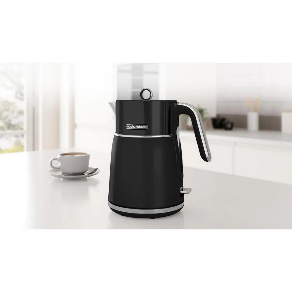 Morphy Richards Signature 100744 3kW 1.5 Litre Cordless Kettle, Matte Black - 73805567394165 