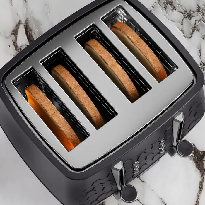 Morphy Richards 243020 Cassini 4-Slice Toaster Moonless Night, Black
