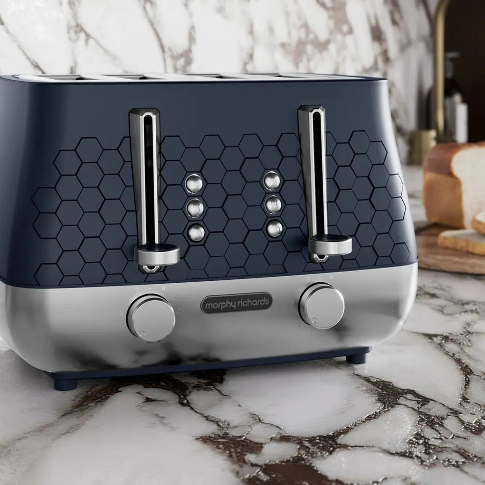 Morphy Richards 243021 Cassini 4-Slice Toaster, Outer Space Blue