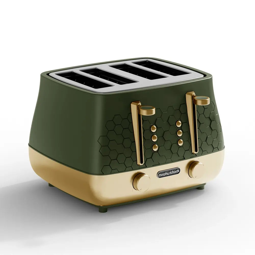 Morphy Richards 243022 Cassini 4-Slice Toaster, Olivine Green