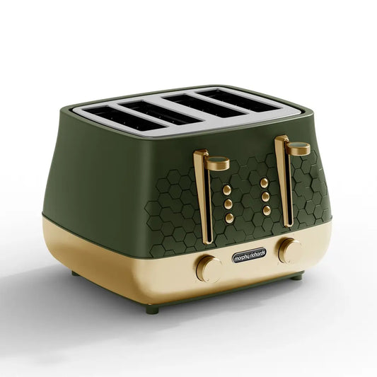 Morphy Richards 243022 Cassini 4-Slice Toaster, Olivine Green