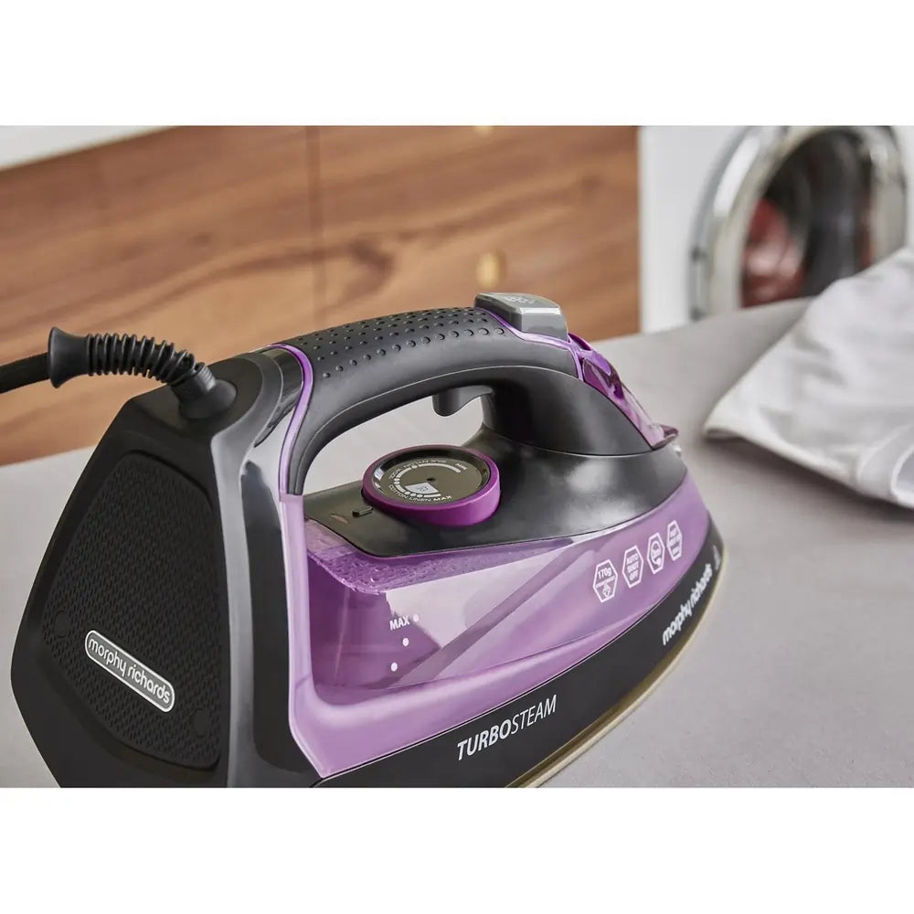 Morphy Richards 303140 Turbosteam 2800W Steam Iron, Purple - 73805684638069 