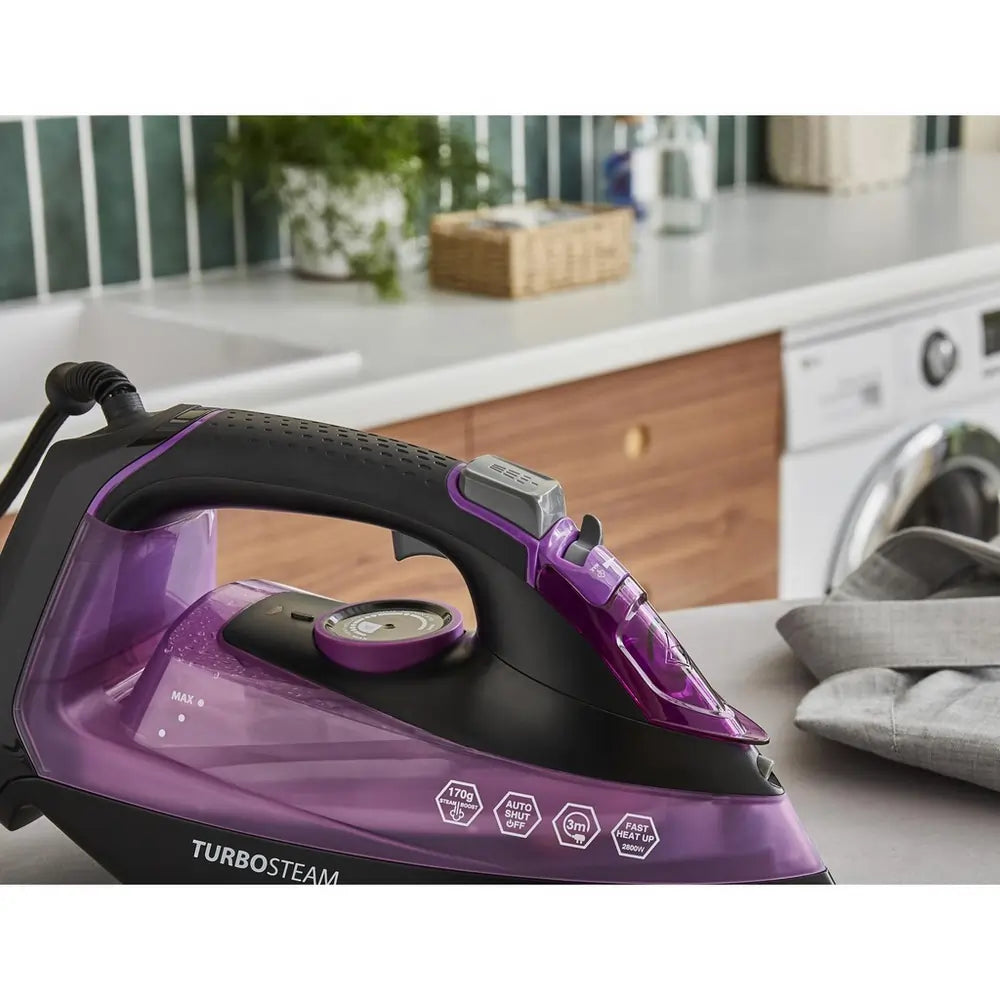 Morphy Richards 303140 Turbosteam 2800W Steam Iron, Purple