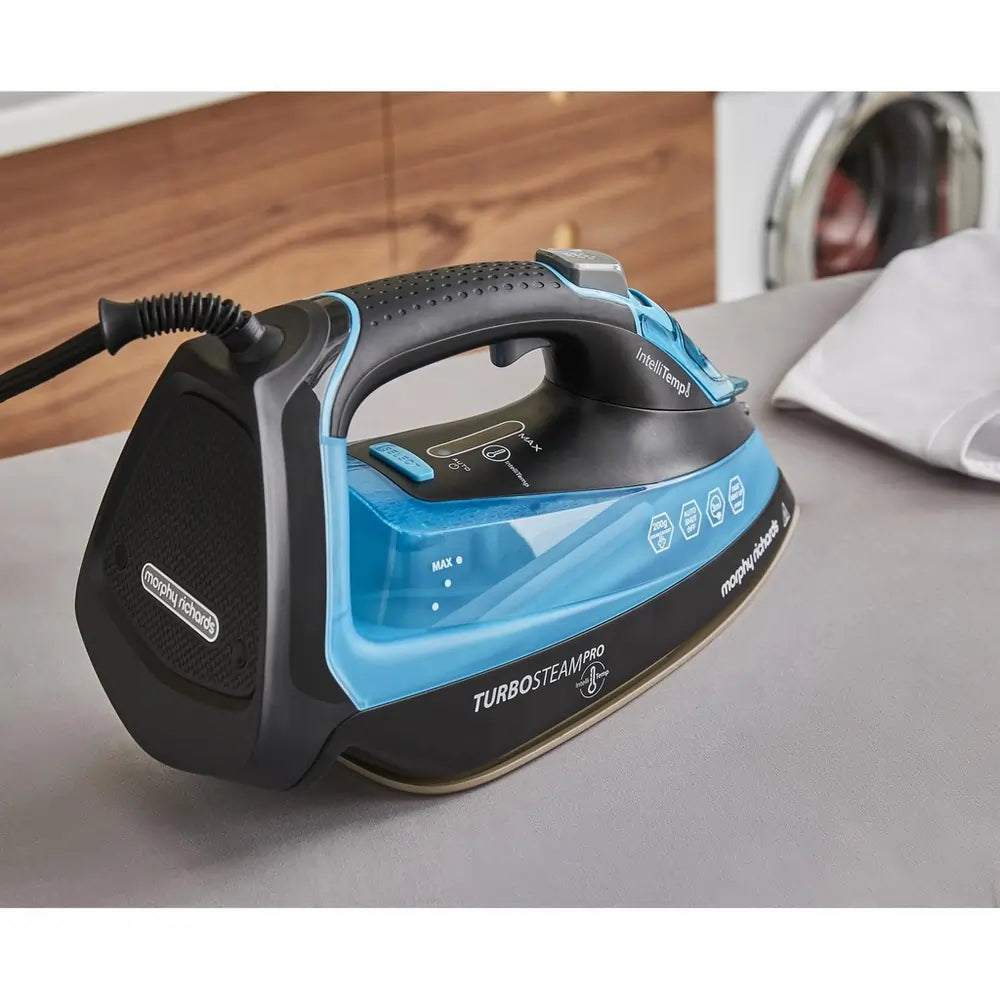 Morphy Richards 303210 Turbosteam 3100W Pro Digital Intellitemp Iron, Blue - 73806138147189 