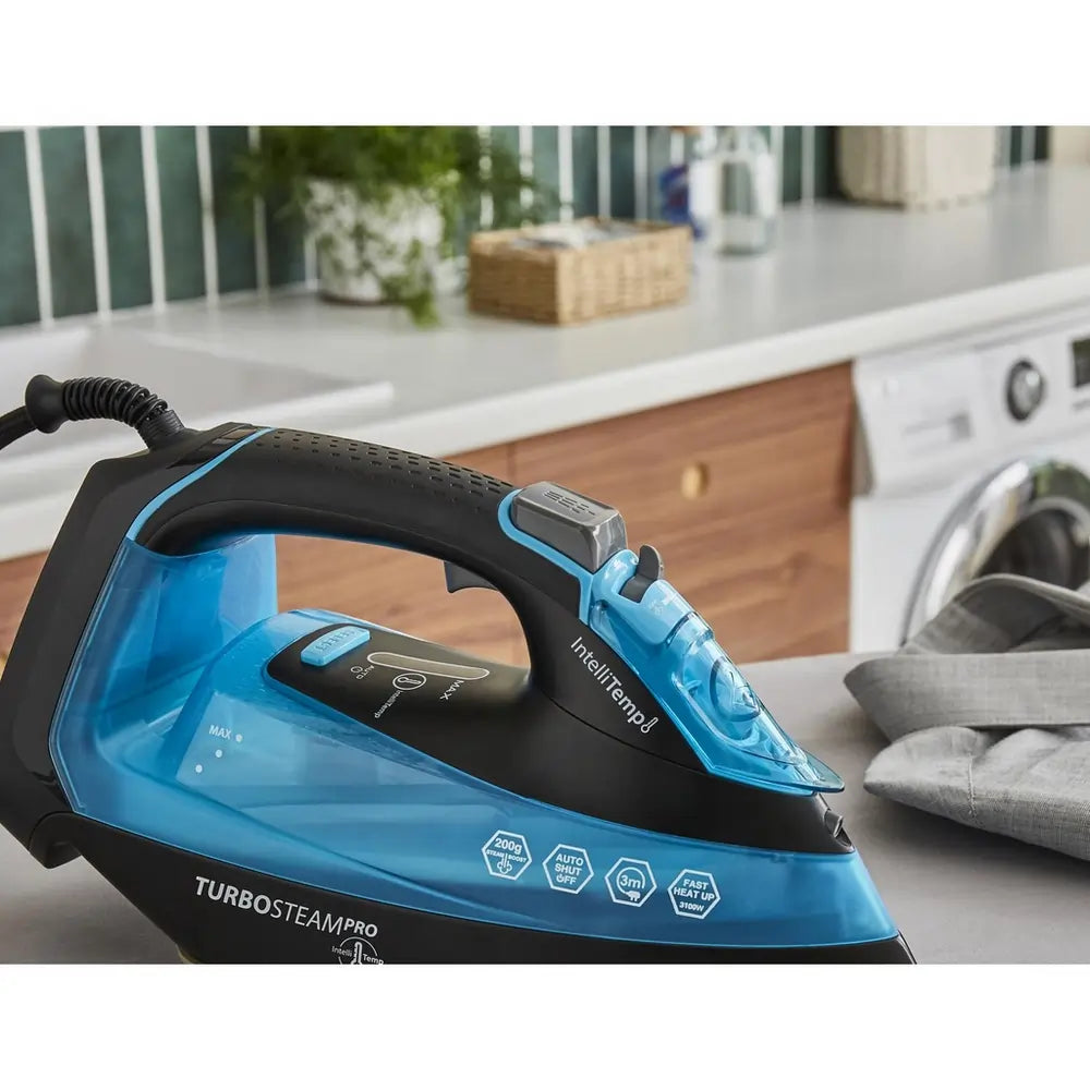 Morphy Richards 303210 Turbosteam 3100W Pro Digital Intellitemp Iron, Blue