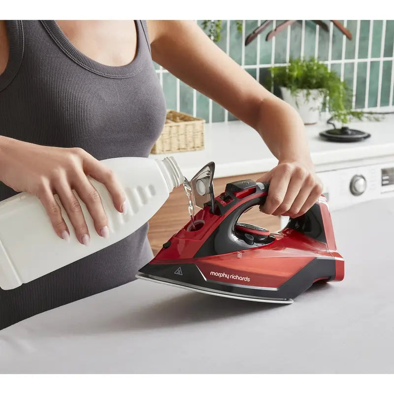Morphy Richards 303250 EasyCharge 2400W Cordless Steam Iron, Red
