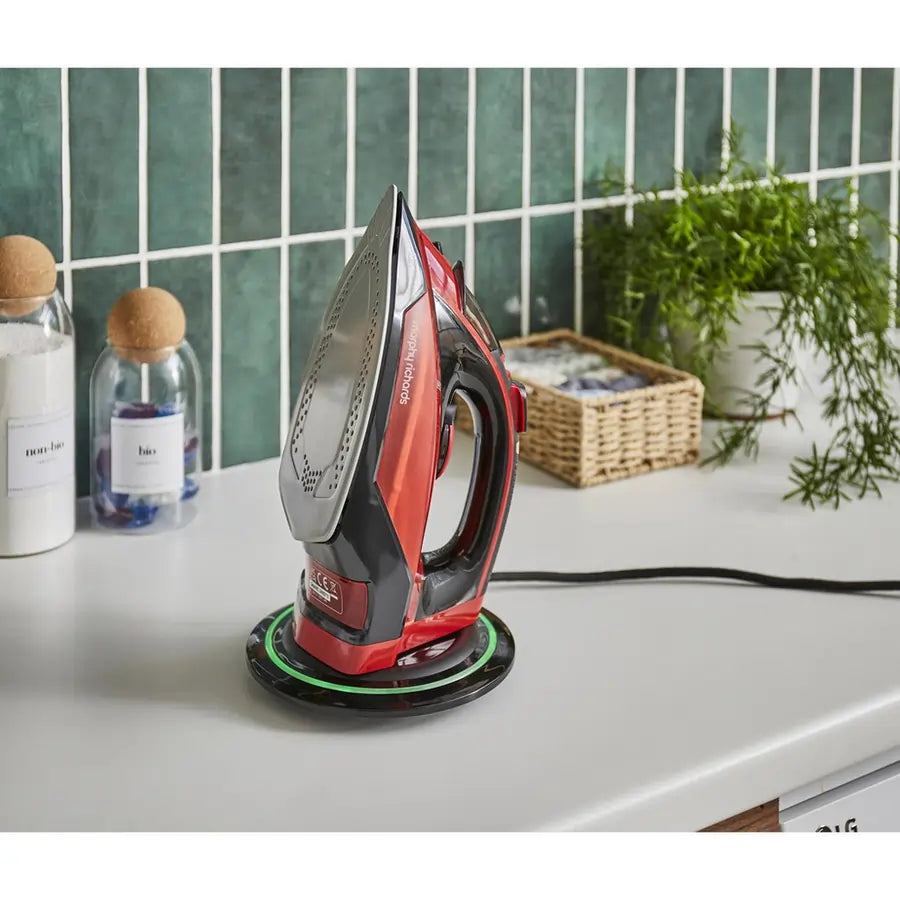 Morphy Richards 303250 EasyCharge 2400W Cordless Steam Iron, Red