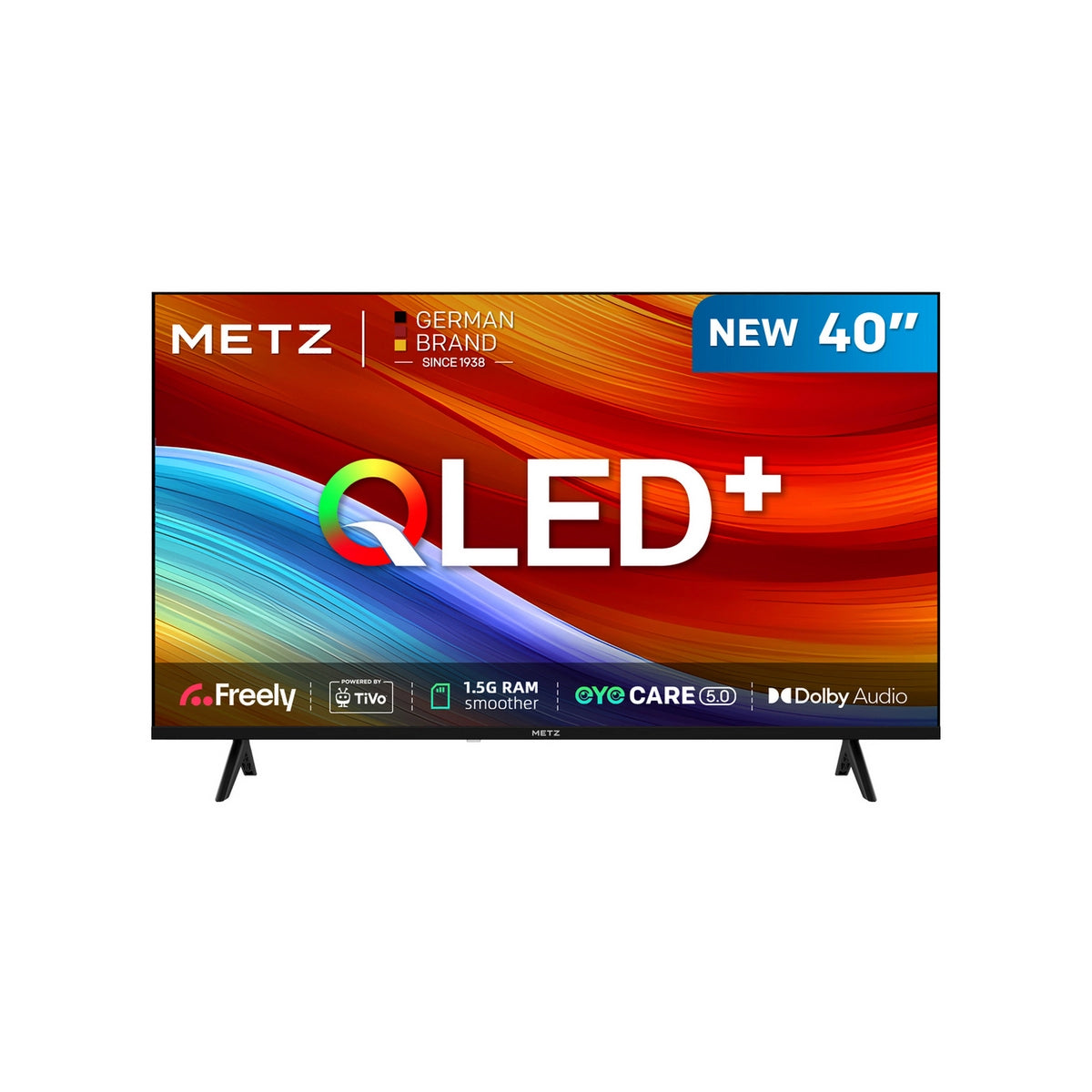 Metz 40MQH6800ZUK 40" HD Smart QLED TV With Freely Power by Tivo - Black