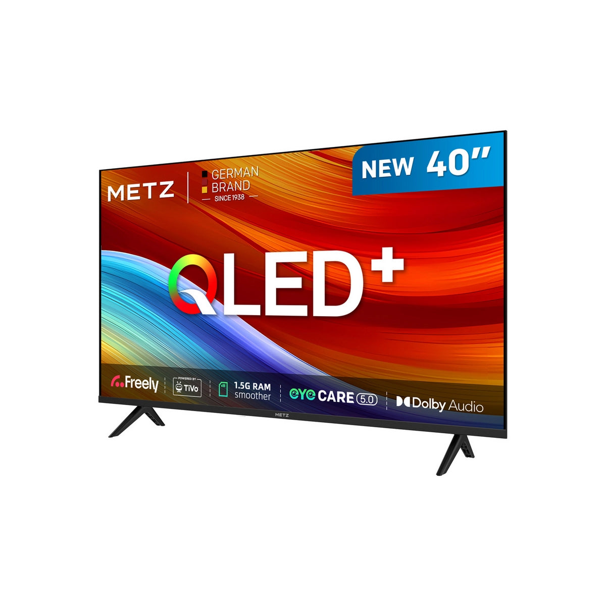 Metz 40MQH6800ZUK 40" HD Smart QLED TV With Freely Power by Tivo - Black