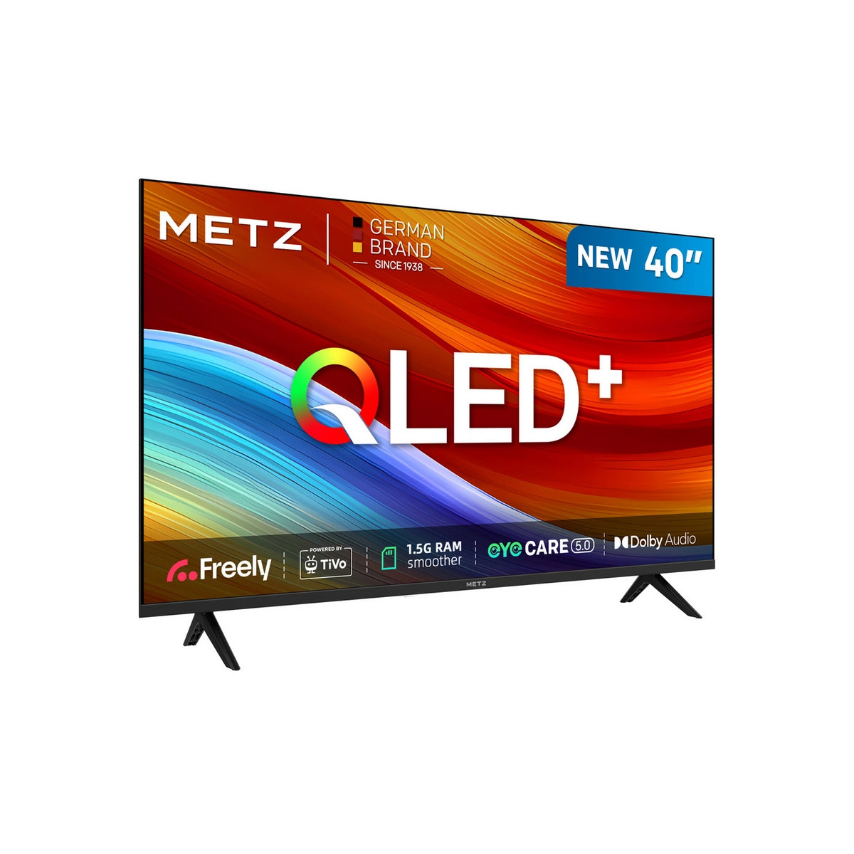 Metz 40MQH6800ZUK 40" HD Smart QLED TV With Freely Power by Tivo - Black