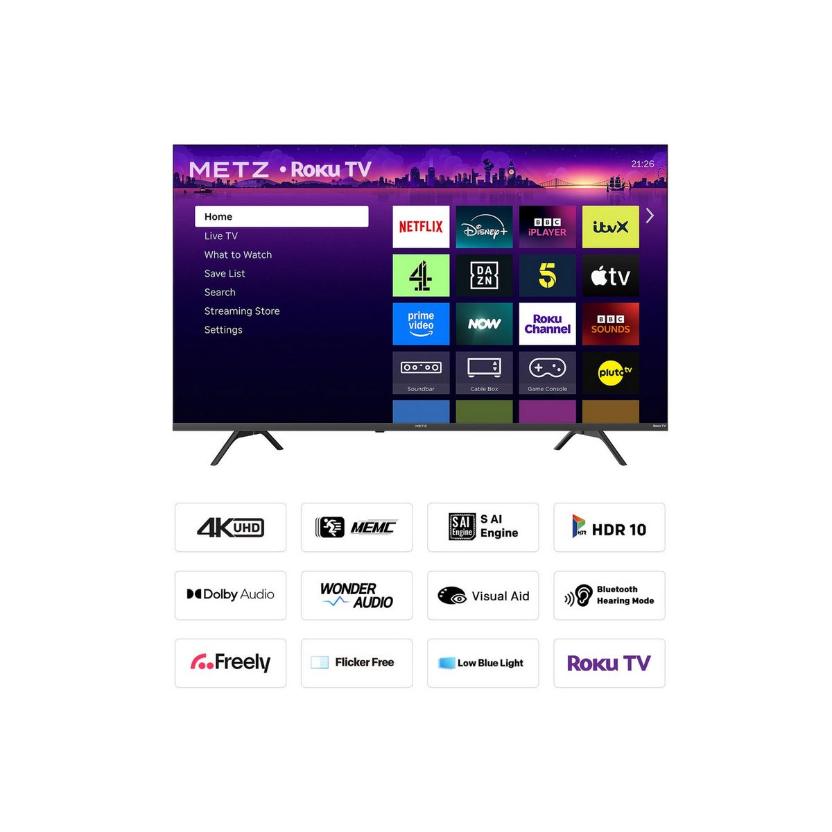 Metz 43MRF6000ZUK 43" 4K DLED Smart TV - Black